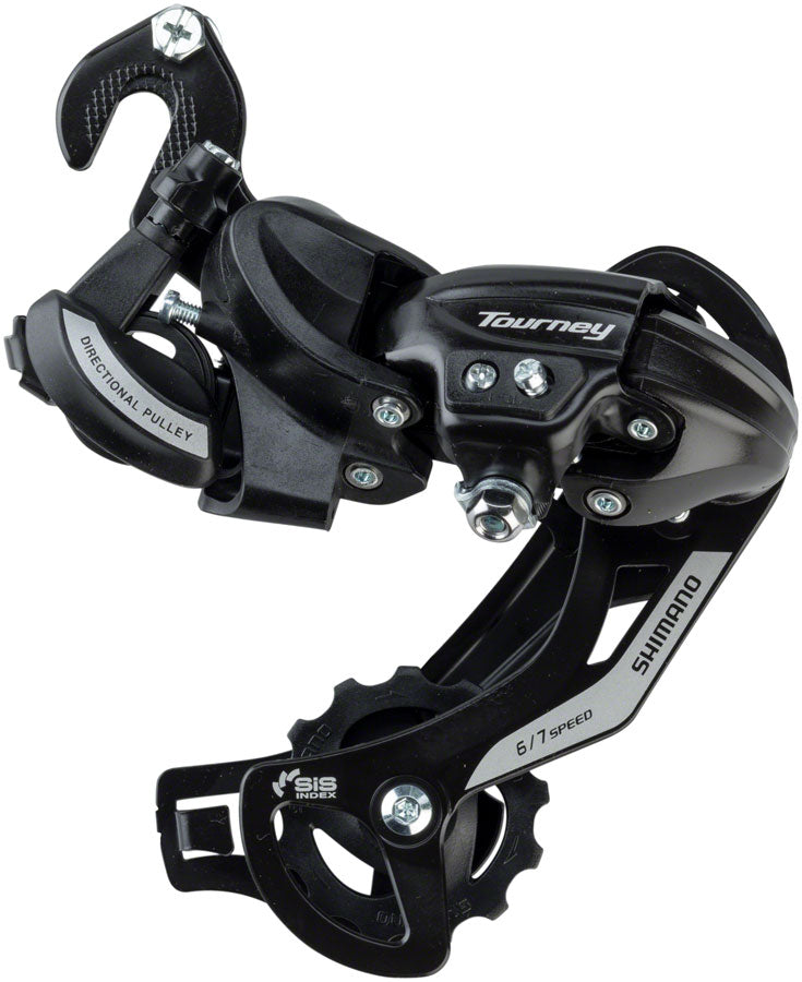 Load image into Gallery viewer, Shimano Tourney RD-TY500-SGS Rear Derailleur - 67 Speed Long Cage BLK BMX/Track Frame Hanger
