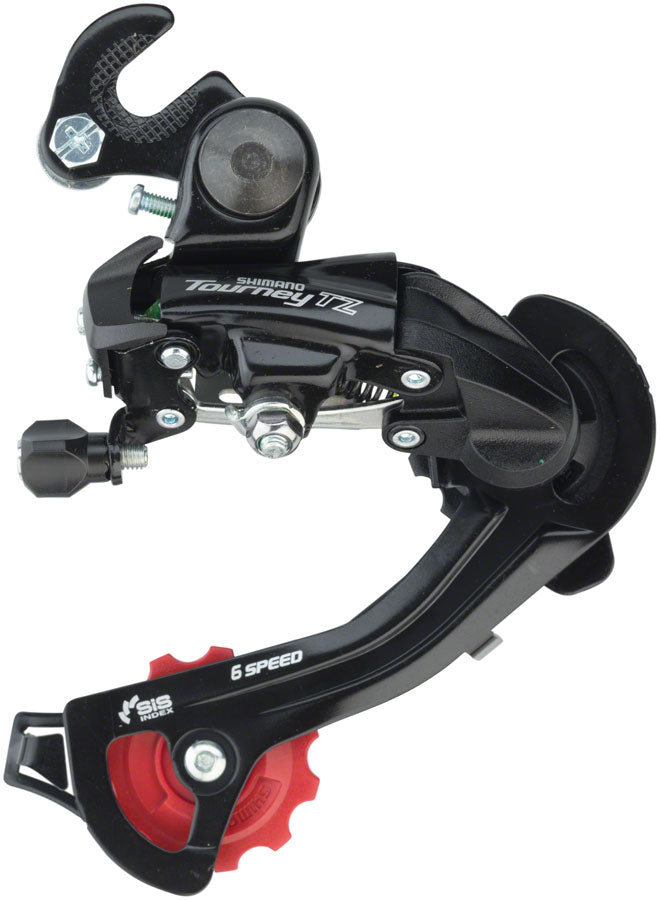 Load image into Gallery viewer, Shimano Tourney RD-TZ500 Rear Derailleur - 67 Speed Long Cage BLK Dropout Claw Hanger
