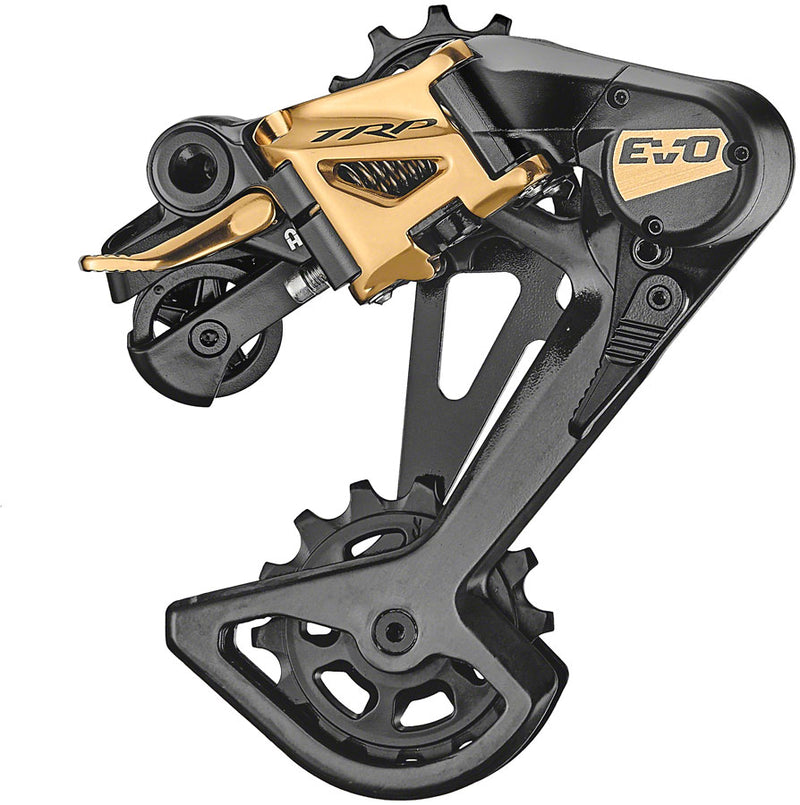 Load image into Gallery viewer, TRP RD-M9050-L EVO12 Rear Derailleur - 12-Speed Long Cage 52t Max Clutched Carbon Outer Cage BLK/Gold
