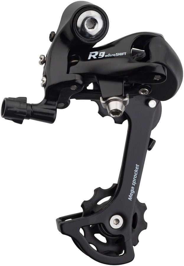 Load image into Gallery viewer, microSHIFT R9 Rear Derailleur - For use 9 10-Speed Shimano Compatible Road Systems Medium Cage BLK
