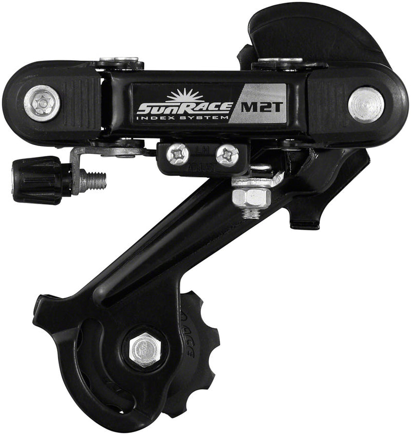 Load image into Gallery viewer, SunRace M2T Rear Derailleur - 6/7-Speed Long Cage Direct Black
