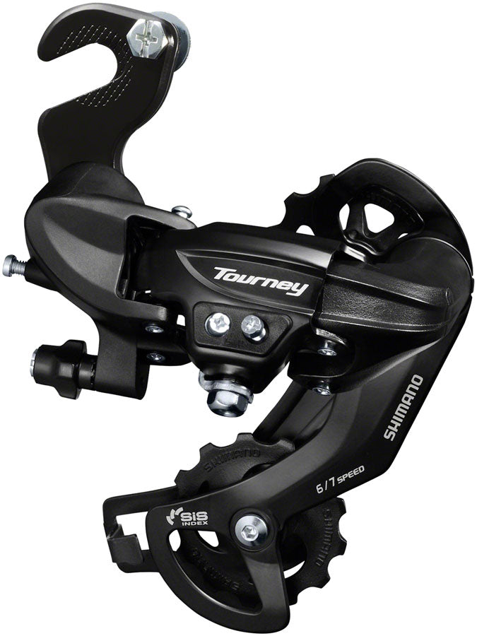 Load image into Gallery viewer, Shimano Tourney RD-TY300-SGS Rear Derailleur - 67 Speed Long Cage BLK BMX/Track Frame Hanger
