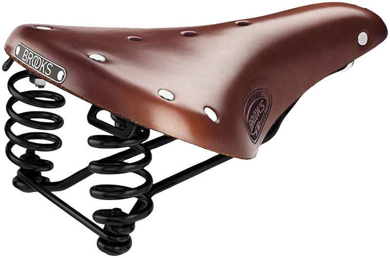 Load image into Gallery viewer, Brooks Flyer Saddle - Steel Antique Brown Short
