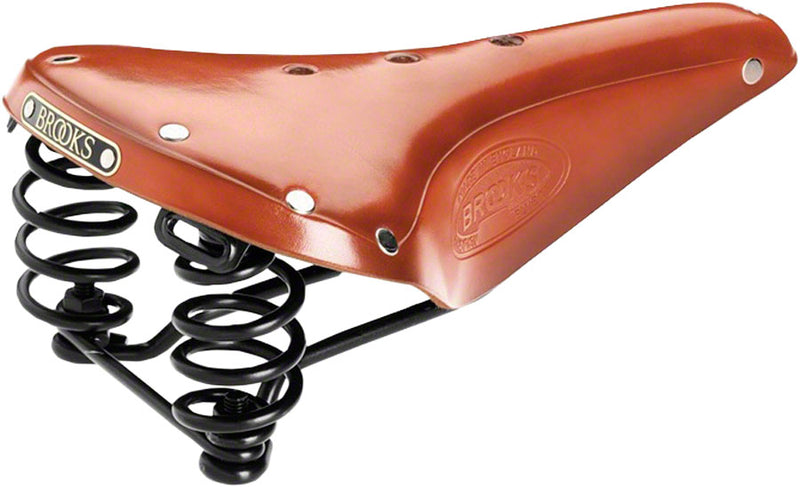 Load image into Gallery viewer, Brooks Flyer Saddle - Steel Honey Men's
