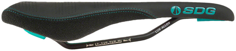 Load image into Gallery viewer, SDG Radar Saddle - Lux-Alloy Black/Turquoise
