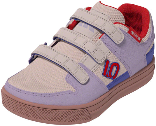 Five Ten Freerider Kid's VCS Flat Shoes - Putty Mauve/Pure Ruby/Semi Cobalt Blue 10.5K
