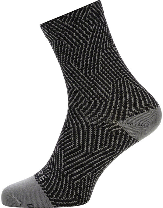 GORE C3 Mid Socks - 6.7" Graphite Gray/Black Mens 8-9.5