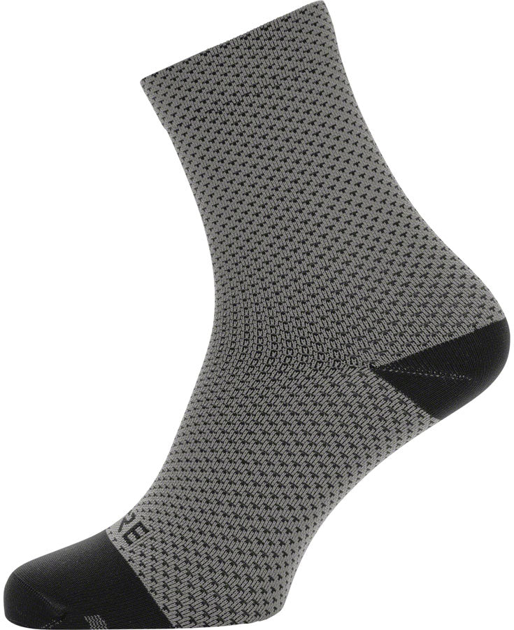 Load image into Gallery viewer, GORE C3 Dot Mid Socks - 6.7&quot; Graphite Gray/Black Mens 6-7.5
