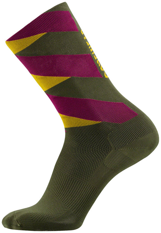 GORE Essential Signal Socks - Green/Purple Mens 6-7.5