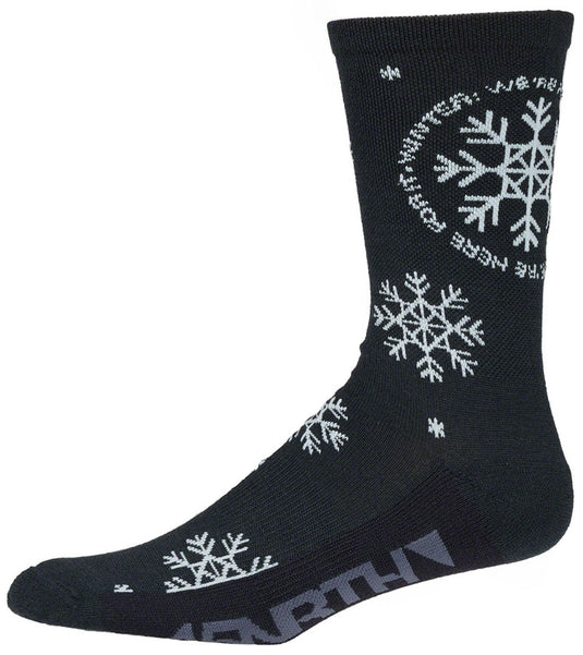 45NRTH We're Here For It Midweight Wool Sock - Blue/Light Blue Small