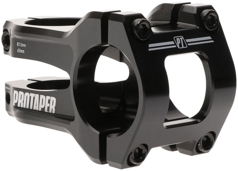 Load image into Gallery viewer, ProTaper Vice Trail Stem - 50mm 31.8mm Clamp +/-0 1 1/8" Aluminum Black

