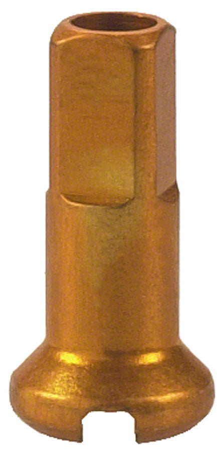 Load image into Gallery viewer, DT Swiss Standard Spoke Nipples - Aluminum 2.0 x 12mm Gold Box of 100
