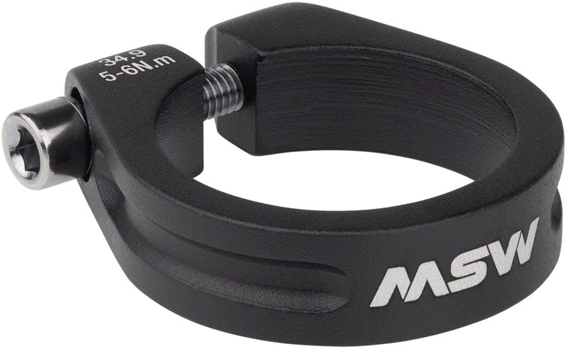 Load image into Gallery viewer, MSW Seatpost Clamp - 34.9mm Bolt-On Black
