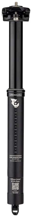 Load image into Gallery viewer, Wolf Tooth Resolve Dropper Seatpost - 30.9 125mm Travel Black Rev 1
