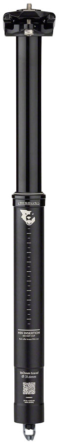 Wolf Tooth Resolve Dropper Seatpost - 31.6 160mm Travel Black Rev 2