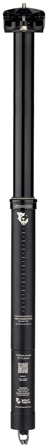 Load image into Gallery viewer, Wolf Tooth Resolve Dropper Seatpost - 31.6 200mm Travel Black Rev 2
