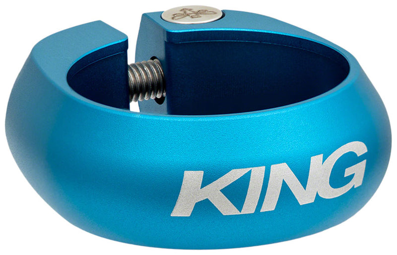 Load image into Gallery viewer, Chris King Seatpost Clamp - 34.9mm Bolt-On Matte Turquoise
