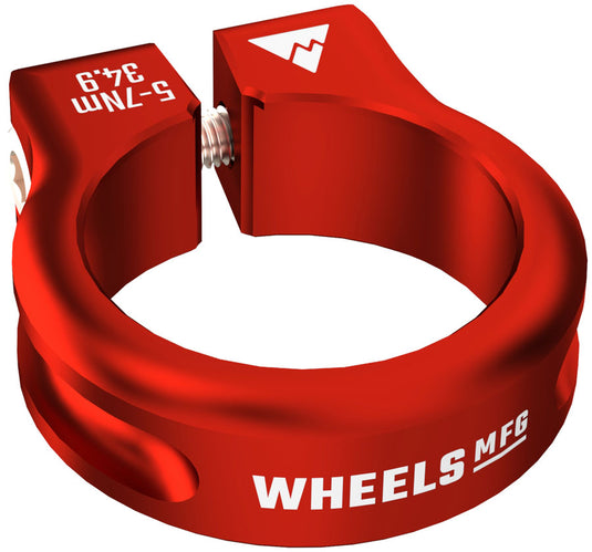 Wheels Manufacturing Seatpost Clamp - 34.9mm Bolt-On Red