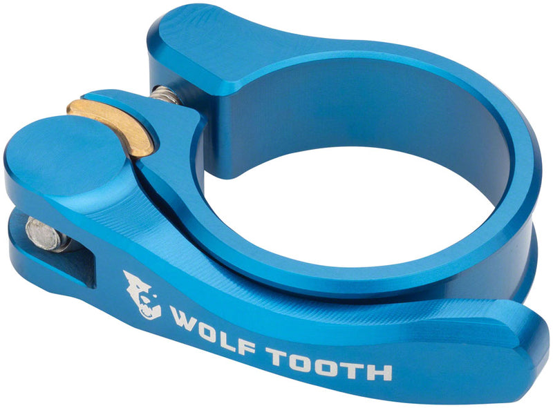 Load image into Gallery viewer, Wolf Tooth Components Quick Release Seatpost Clamp - 28.6mm QR Blue
