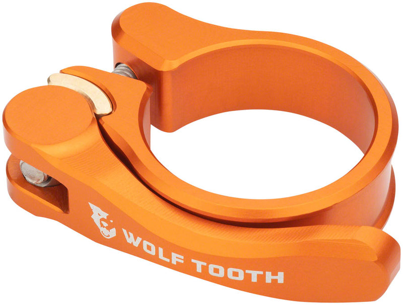 Load image into Gallery viewer, Wolf Tooth Components Quick Release Seatpost Clamp - 28.6mm QR Orange
