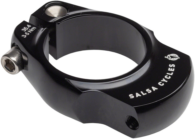 Load image into Gallery viewer, Salsa Rack-Lock Seatpost Clamp - 35.4mm Bolt-On Black
