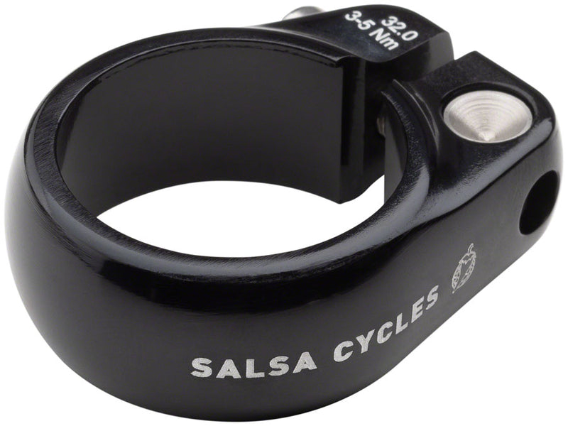 Load image into Gallery viewer, Salsa Lip-Lock Seatpost Clamp - 32.0mm Bolt-On Black
