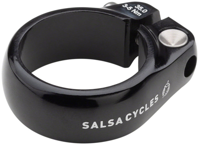 Load image into Gallery viewer, Salsa Lip-Lock Seatpost Clamp - 35.0mm Bolt-On Black
