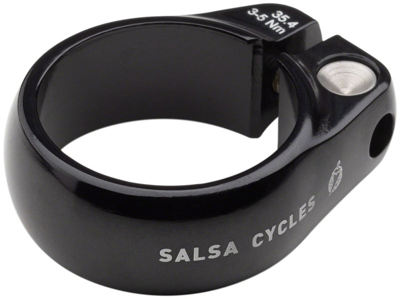 Load image into Gallery viewer, Salsa Lip-Lock Seatpost Clamp - 35.4mm Bolt-On Black
