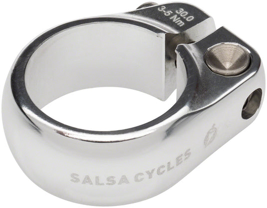 Salsa Lip-Lock Seatpost Clamp - 30.0mm Bolt-On Silver