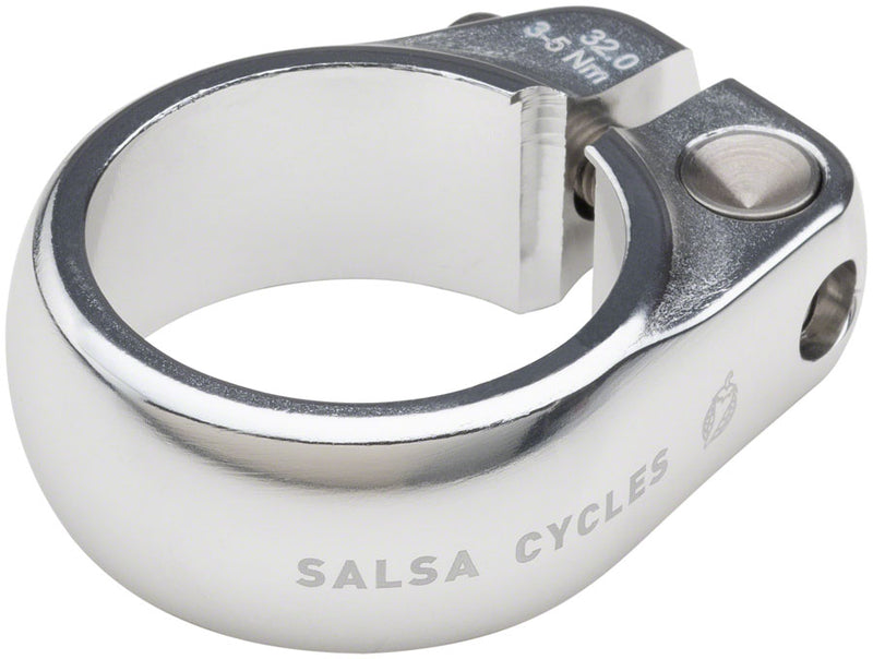 Load image into Gallery viewer, Salsa Lip-Lock Seatpost Clamp - 32.0mm Bolt-On Silver
