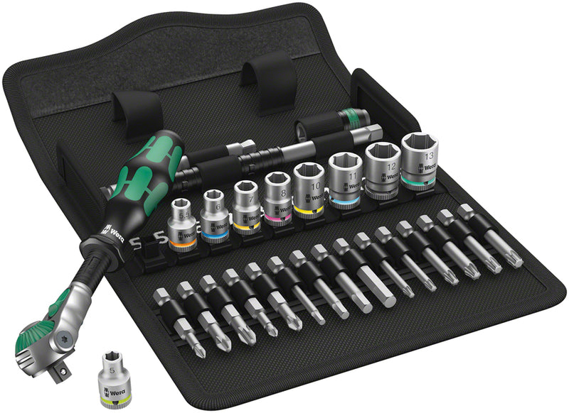 Load image into Gallery viewer, Wera 8100 SA 6 Zyklop Speed Ratchet Set - 1/4" Drive Metric
