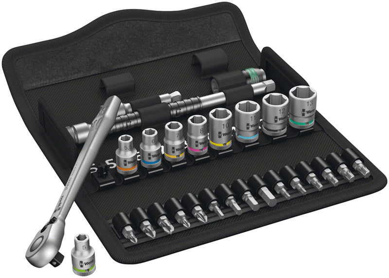 Load image into Gallery viewer, Wera 8100 SA 8 Zyklop Metal Ratchet Set - 1/4" Drive Metric Switch Lever
