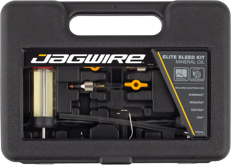 Load image into Gallery viewer, Jagwire Elite Mineral Oil Bleed Kit - Shimano Magura Tektro TRP Hayes Adapters Included
