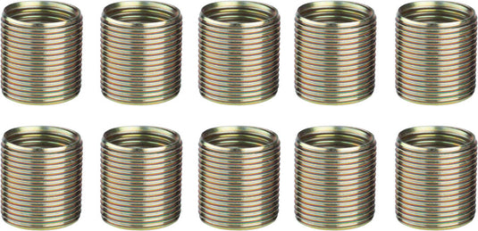 Unior Proprietary Crank Repair Pedal Thread Inserts Right Crankarm 9/16" 10 Pack Brass