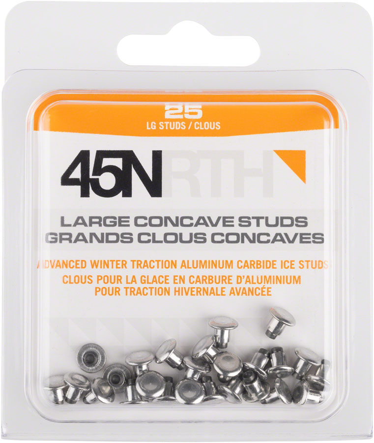 Load image into Gallery viewer, 45NRTH Large Concave Carbide Aluminum Tire Studs - 25 Pack
