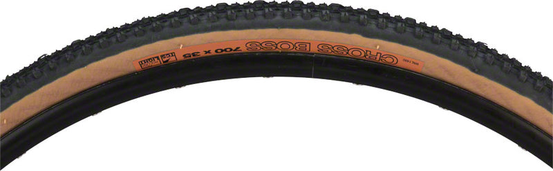 Load image into Gallery viewer, WTB Cross Boss Tire - 700 x 35 TCS Tubeless Folding BLK/Tan Light Fast Rolling
