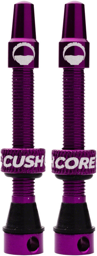 Load image into Gallery viewer, CushCore Tubeless Presta Valve Set - 55mm Purple
