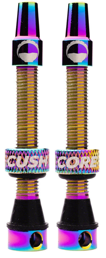 Load image into Gallery viewer, CushCore Tubeless Presta Valve Set - 55mm Oil Slick
