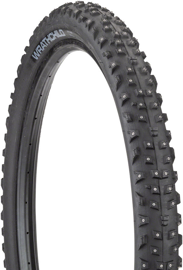 Load image into Gallery viewer, 45NRTH Wrathchild Tire - 29 x 2.6 Tubeless Folding BLK 60 TPI 252 Concave Carbide Studs
