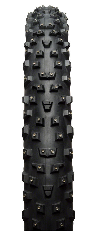 Load image into Gallery viewer, 45NRTH Wrathchild Tire - 27.5 x 3.0 Tubeless Folding BLK 120 TPI 252 XL Concave Carbide Aluminum Studs
