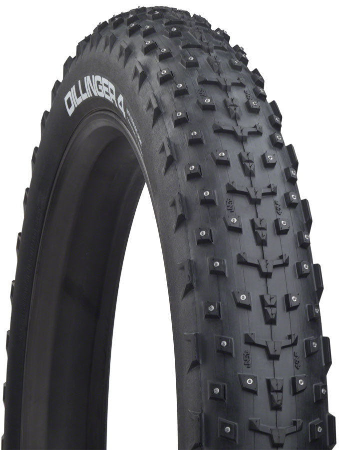 Load image into Gallery viewer, 45NRTH Dillinger 4 Tire - 27.5 x 4 Tubeless Folding BLK 120 TPI 252 Concave Carbide Aluminum Studs

