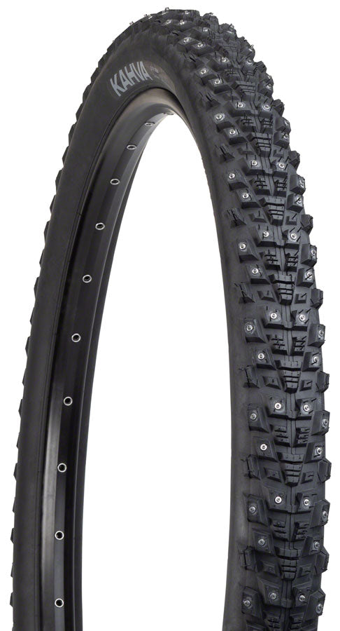 Load image into Gallery viewer, 45NRTH Kahva Tire - 27.5 x 2.1 Clincher Wire BLK 33 TPI 240 Carbide Steel Studs
