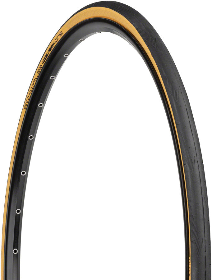 Load image into Gallery viewer, Schwalbe One Tire - 700 x 25 Tubeless Folding BLK/Tan Performance Line RaceGuard Addix
