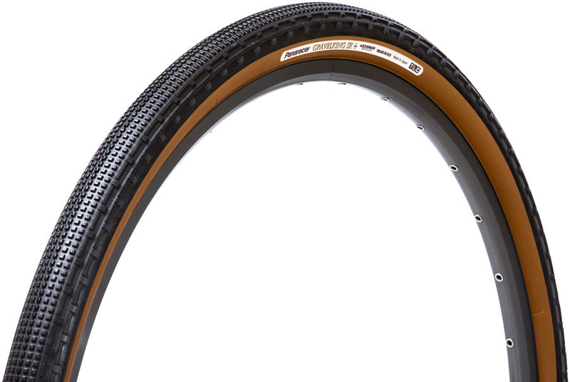 Load image into Gallery viewer, Panaracer GravelKing SK Plus Tire - 700 x 35 Tubeless Folding BLK/Brown ProTite Protection
