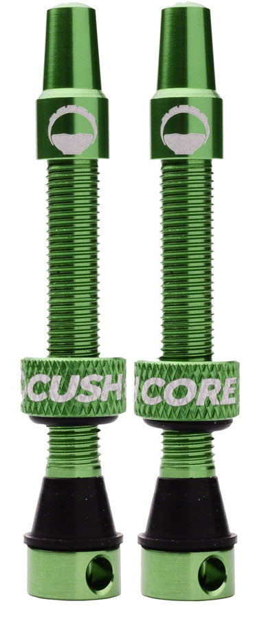 Load image into Gallery viewer, CushCore Tubeless Presta Valve Set - 55mm Green
