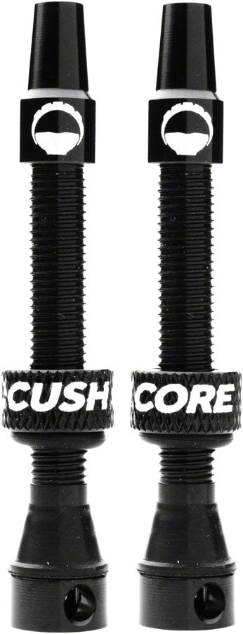 Load image into Gallery viewer, CushCore Tubeless Presta Valve Set - 55mm Black
