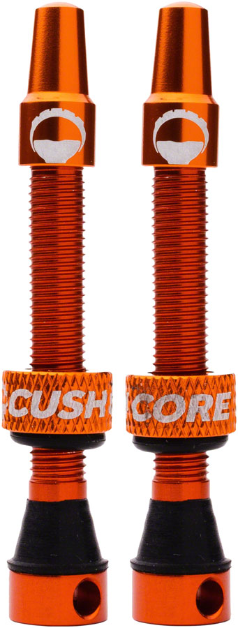 Load image into Gallery viewer, CushCore Tubeless Presta Valve Set - 44mm Orange
