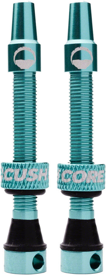 Load image into Gallery viewer, CushCore Tubeless Presta Valve Set - 44mm Turquoise
