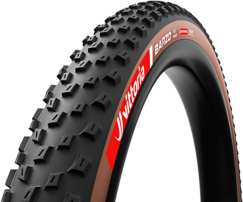 Load image into Gallery viewer, Vittoria Barzo XC Race Tire - 29 x 2.40 Tubeless Folding BLK/Brown Race Graphene + Silica
