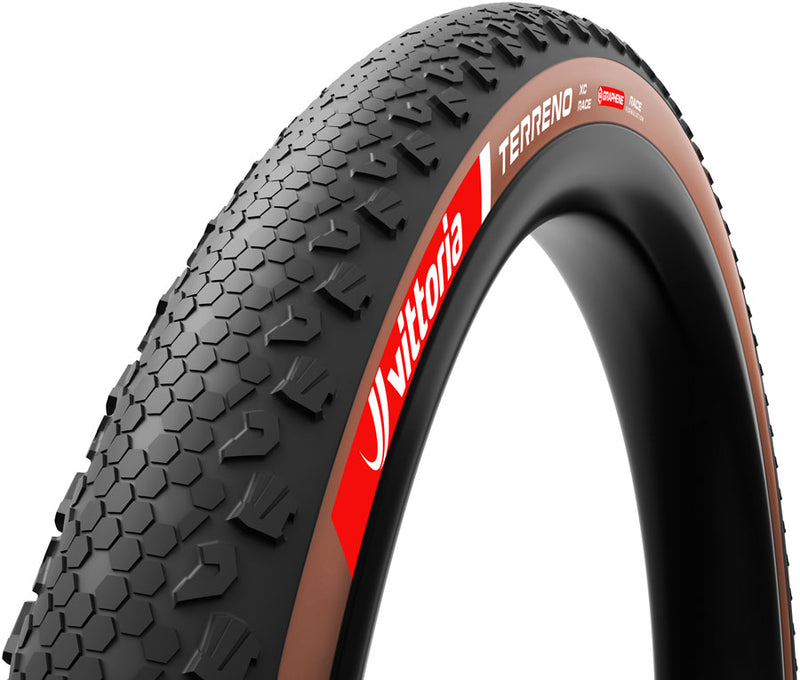 Load image into Gallery viewer, Vittoria Terreno XC Race Tire - 29 x 2.40 Tubeless Folding BLK/Brown Race Graphene + Silica
